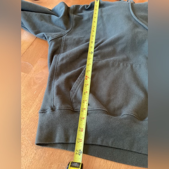 NATURAL LIFE Dark Greenish Hoodie with Gold Floral Design - Good Vibes Only - S - Picture 8 of 8